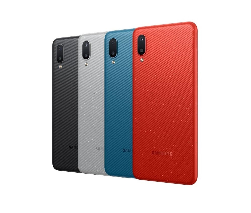 Render oficial del diseño dorsal del Samsung Galaxy M02.