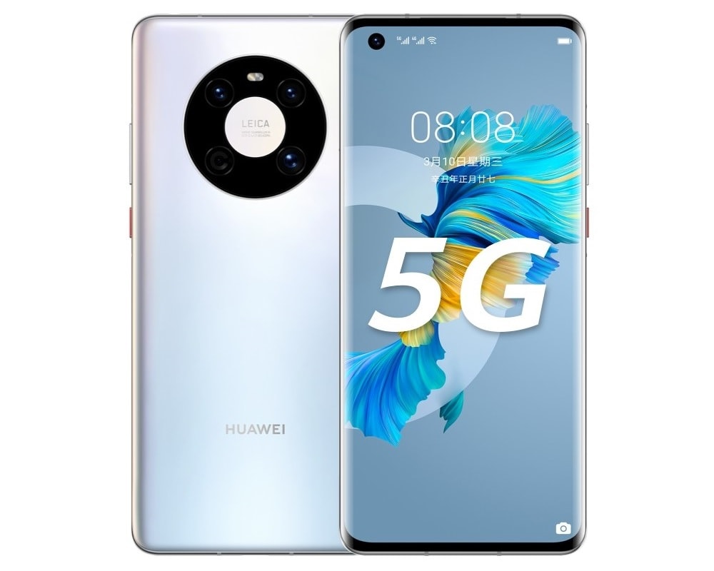 Render oficial del diseño frontal y dorsal del Huawei Mate 40E.