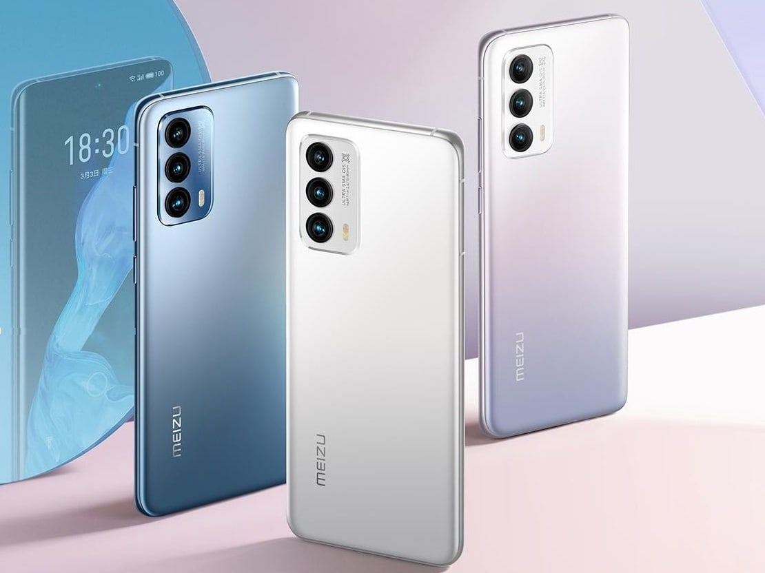 Render promocional con los colores de partida del Meizu 18.