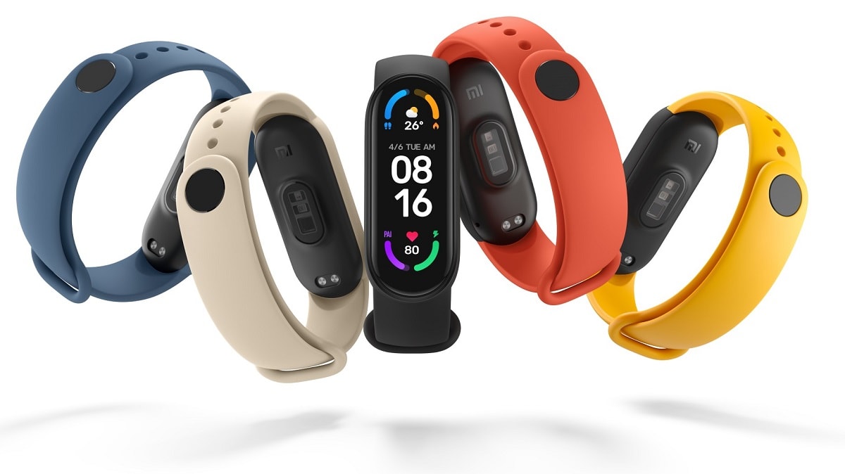 Render oficial del diseño de la Xiaomi Mi Band 6.