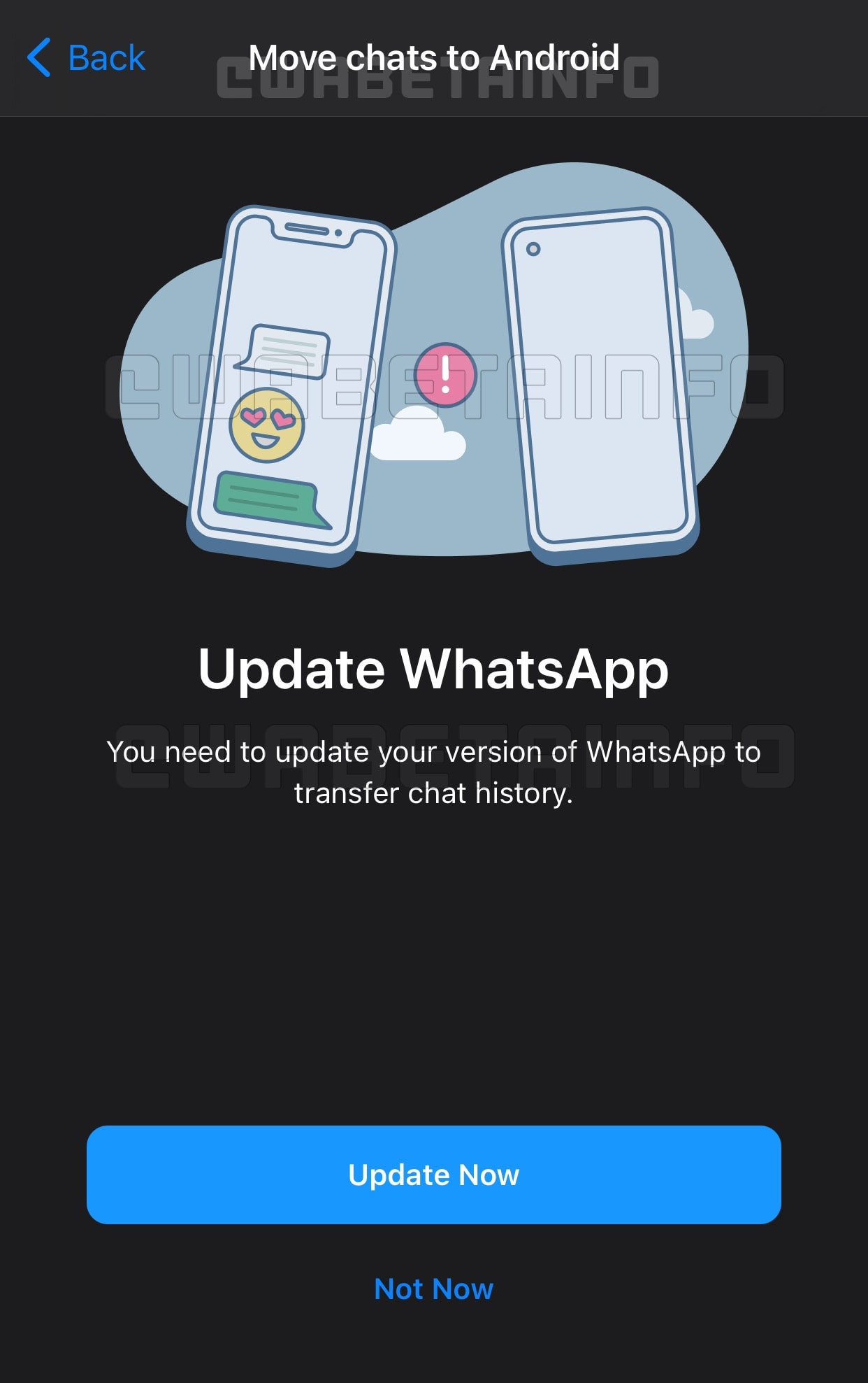 Migración de chats entre Android y iPhone