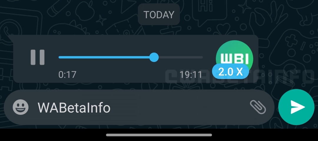 whatsapp beta velocidad voz