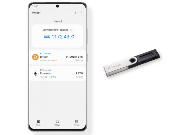 samsung blockchain wallet nanos ledger