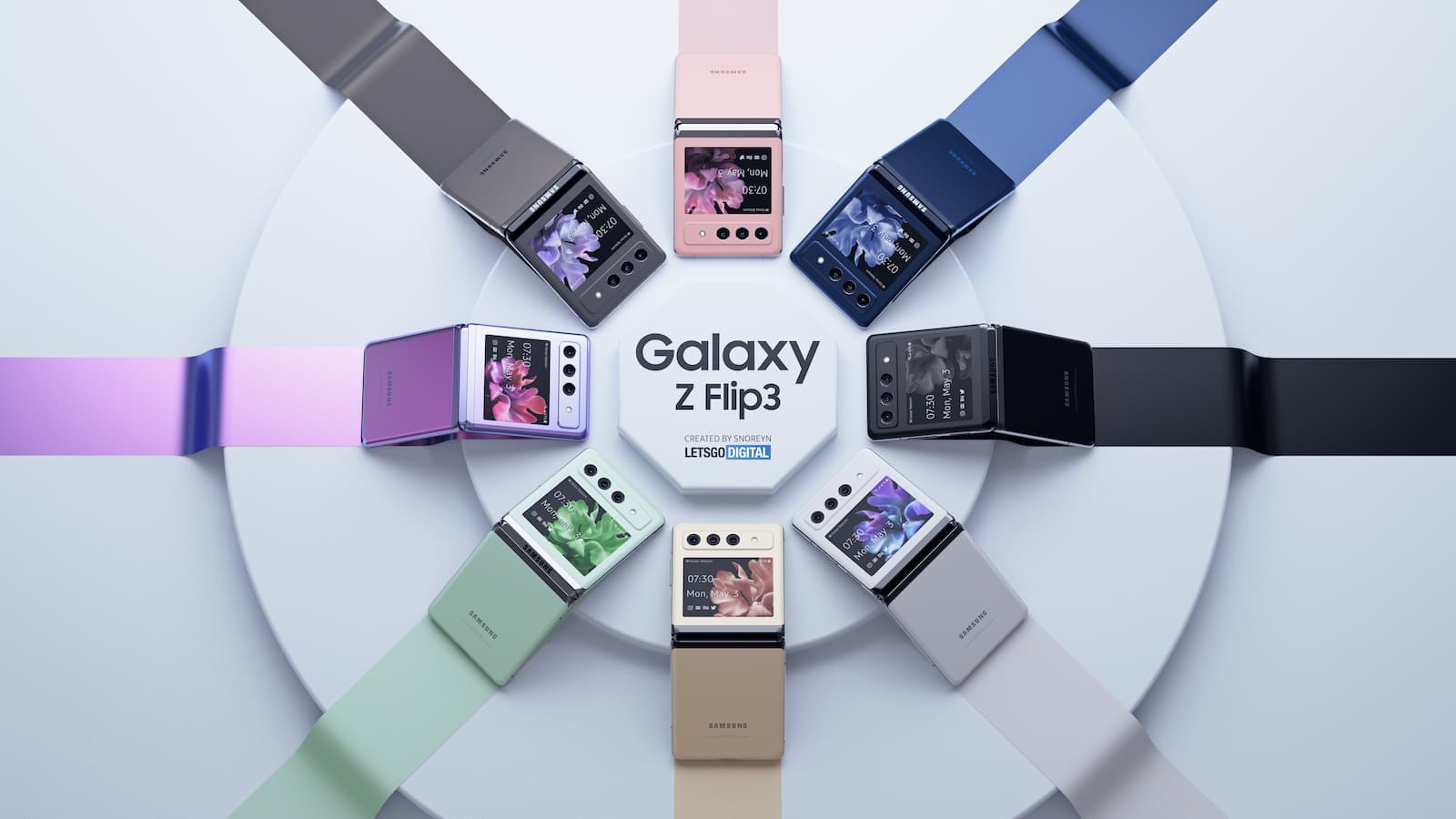 samsung galaxy z flip 3 render colores