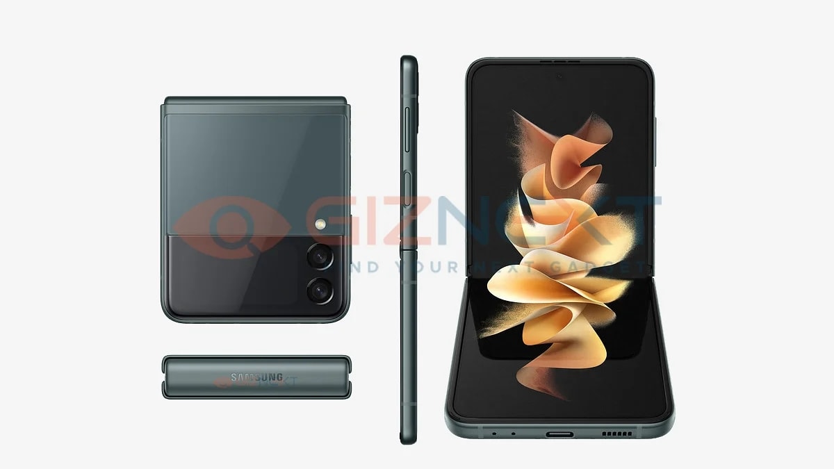 samsung galaxy z flip 3 render negro