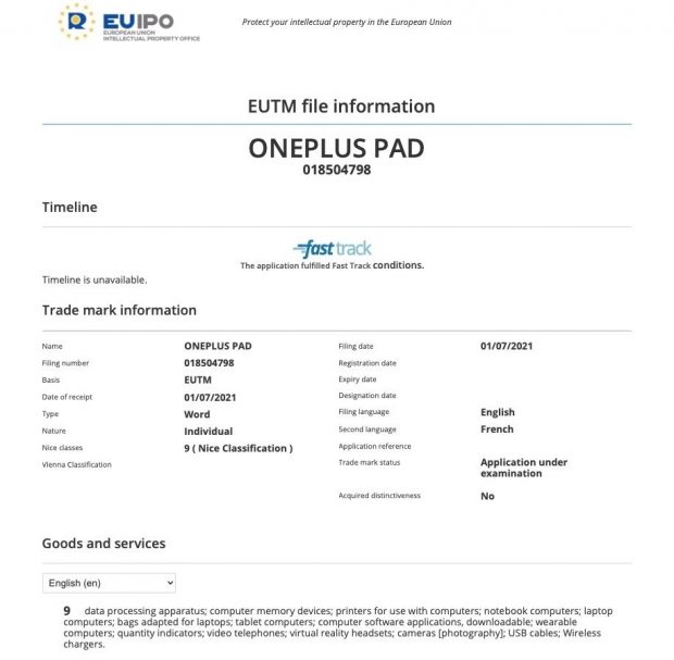 OnePlus Pad certificada en Europa