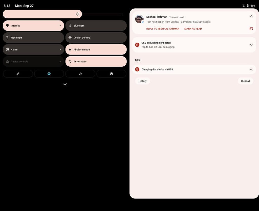 Android 12.1 notificaciones duales