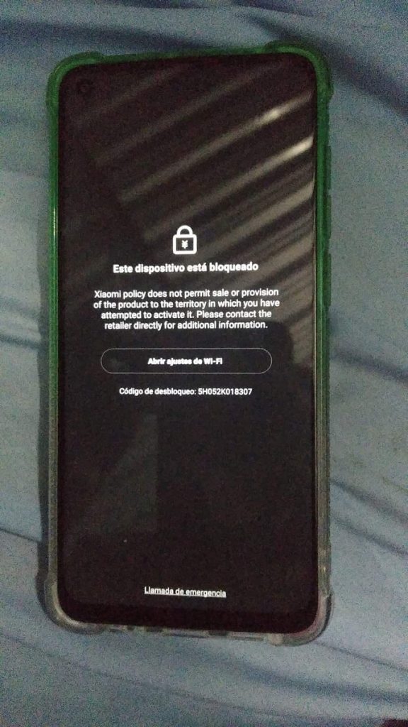 Xiaomi bloqueado en cuba