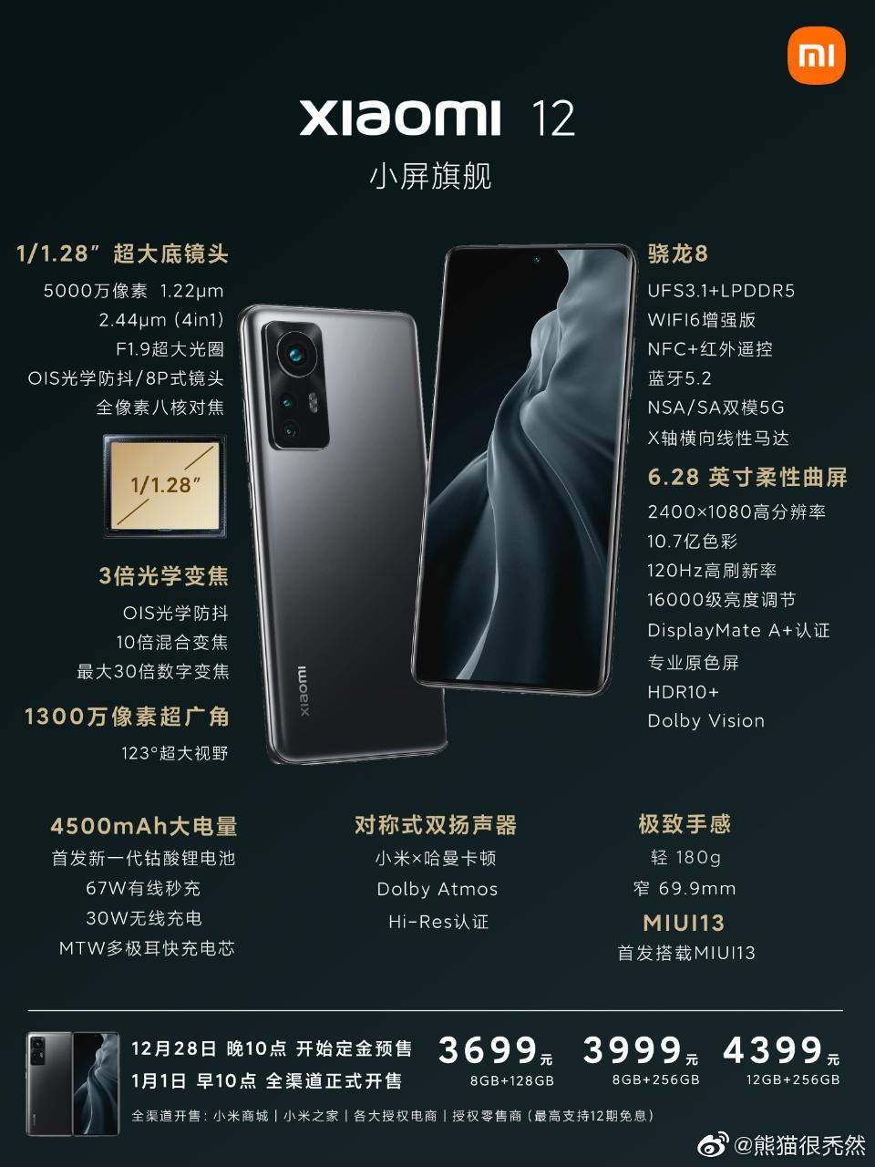 xiaomi 12 detalles