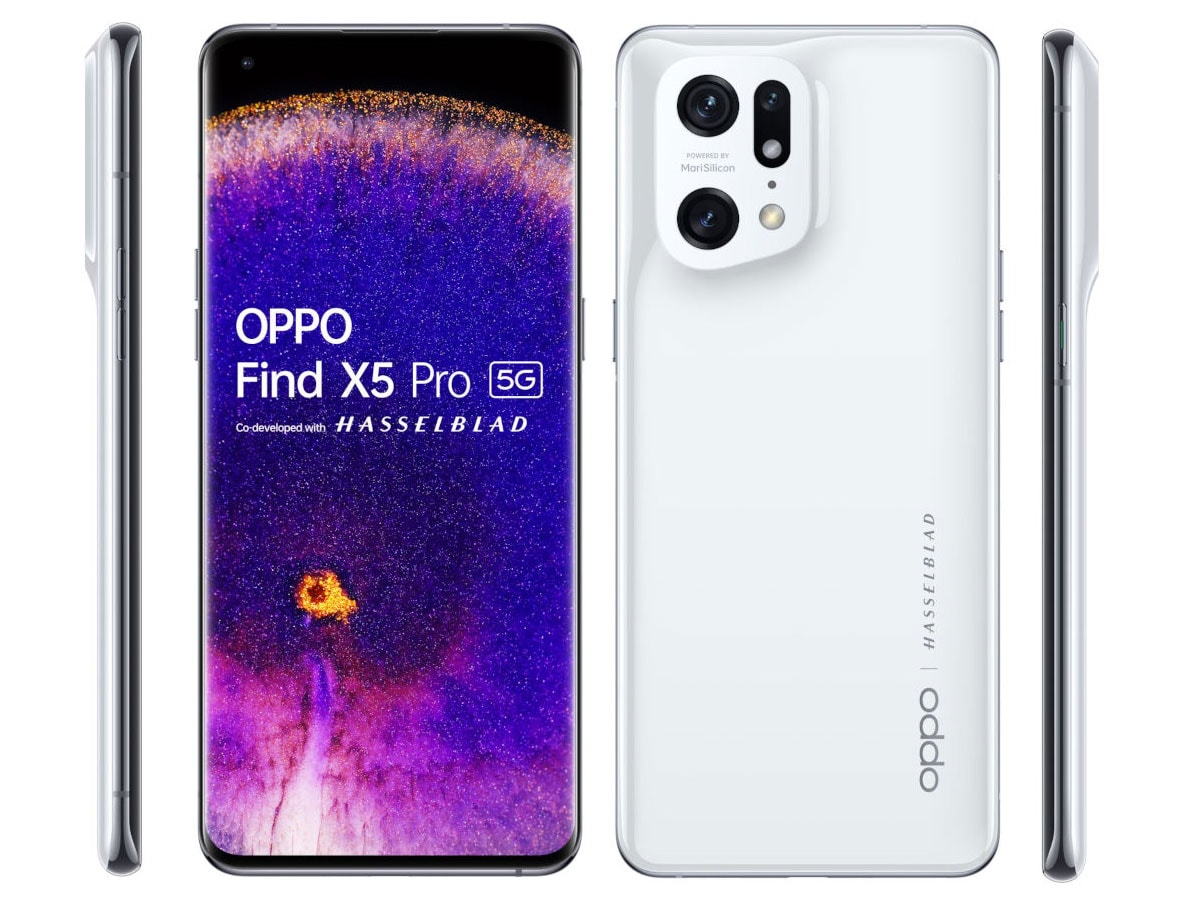 OPPO Find X5 Pro filtrado en color blanco