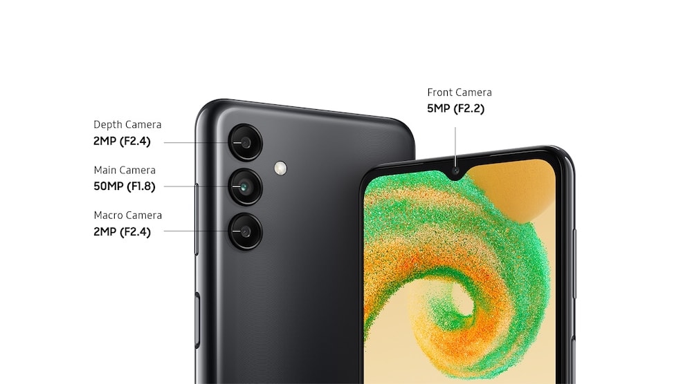 Detalle de las cámaras del Galaxy A04s