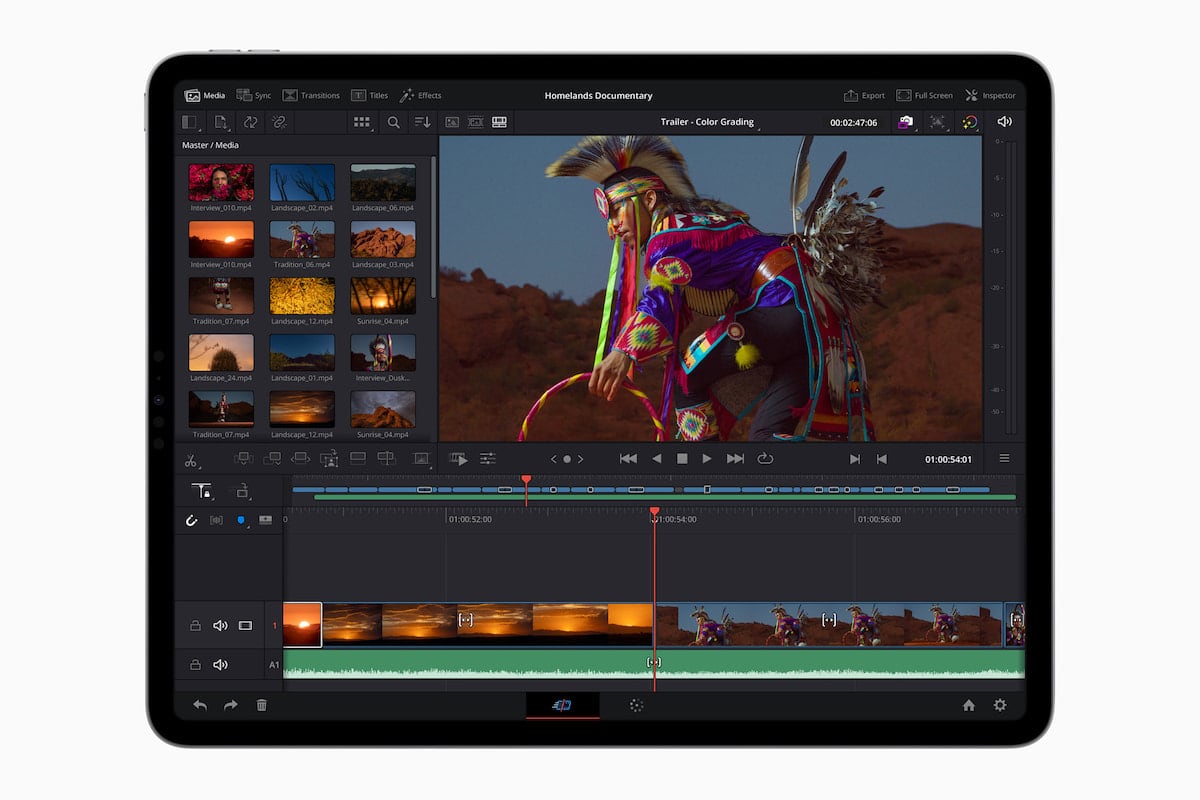 Apple iPad Pro DaVinci Resolve