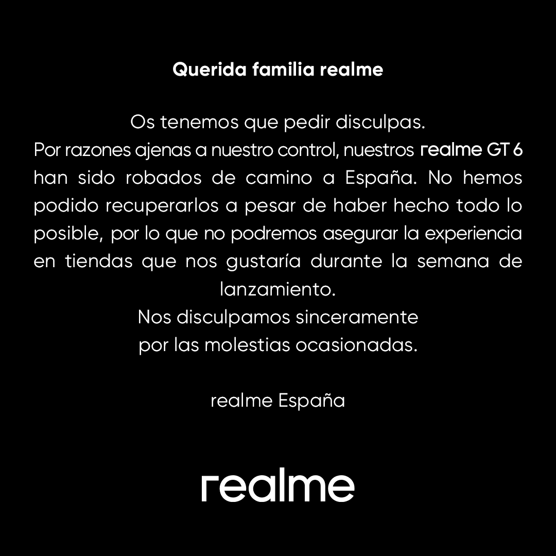 Realme GT 6 robados españa