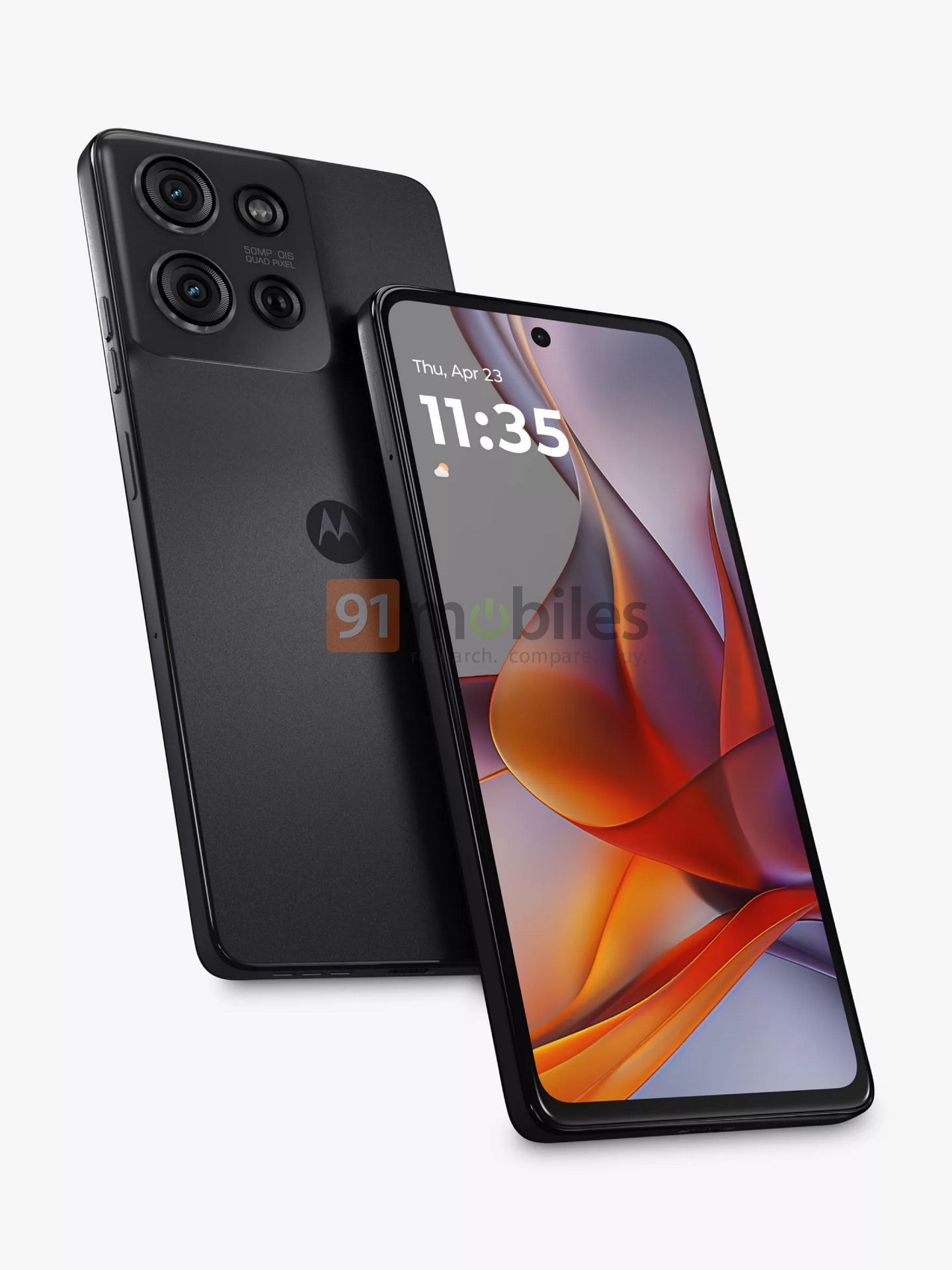 Moto G75 filtrado en negro