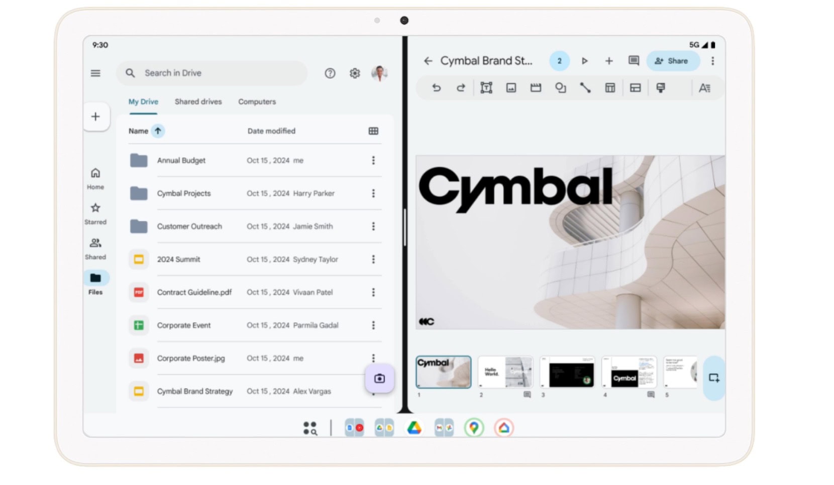 Foldables con Android 15