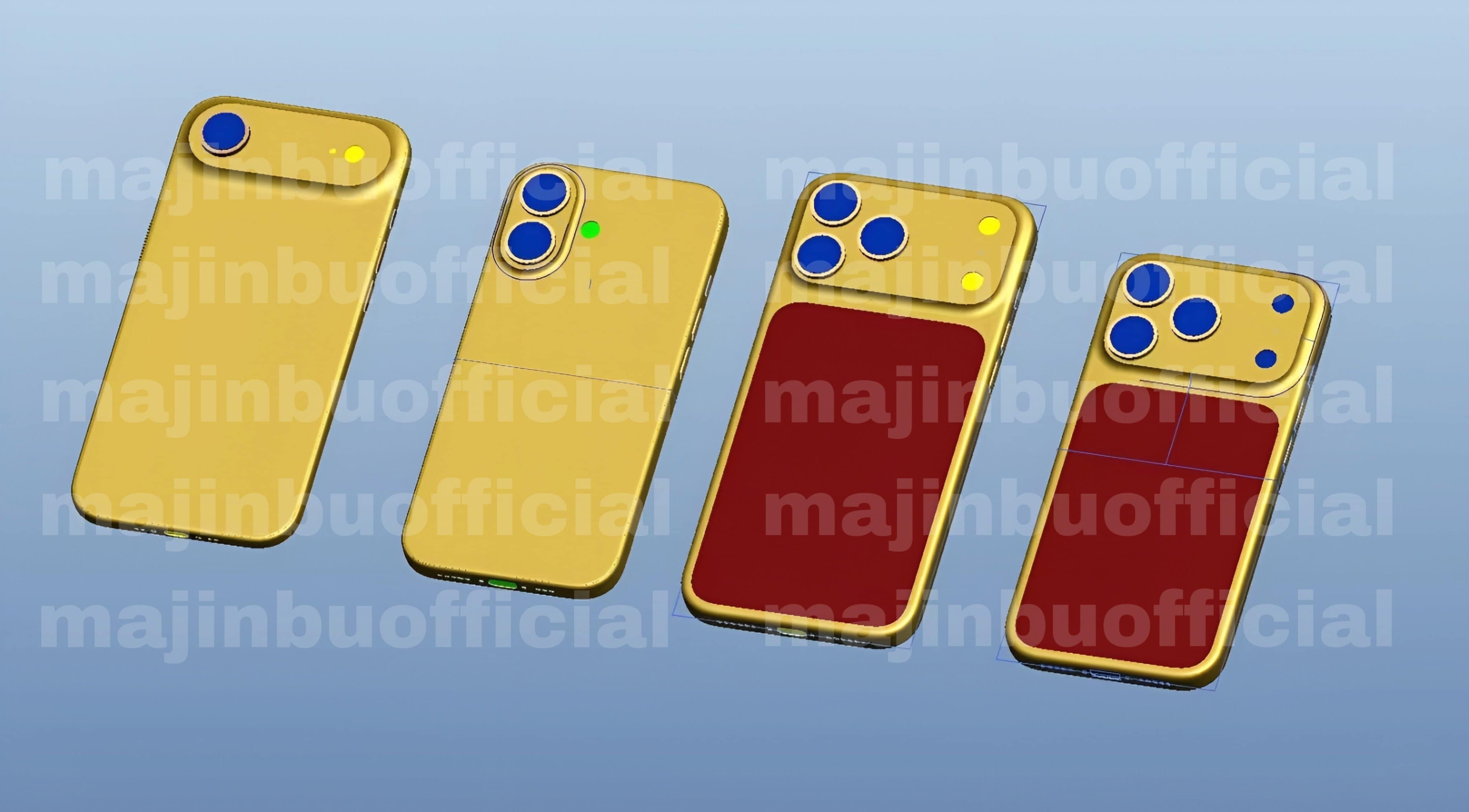 Los diseños del iPhone 17 podrían ser todos diferentes entre sí