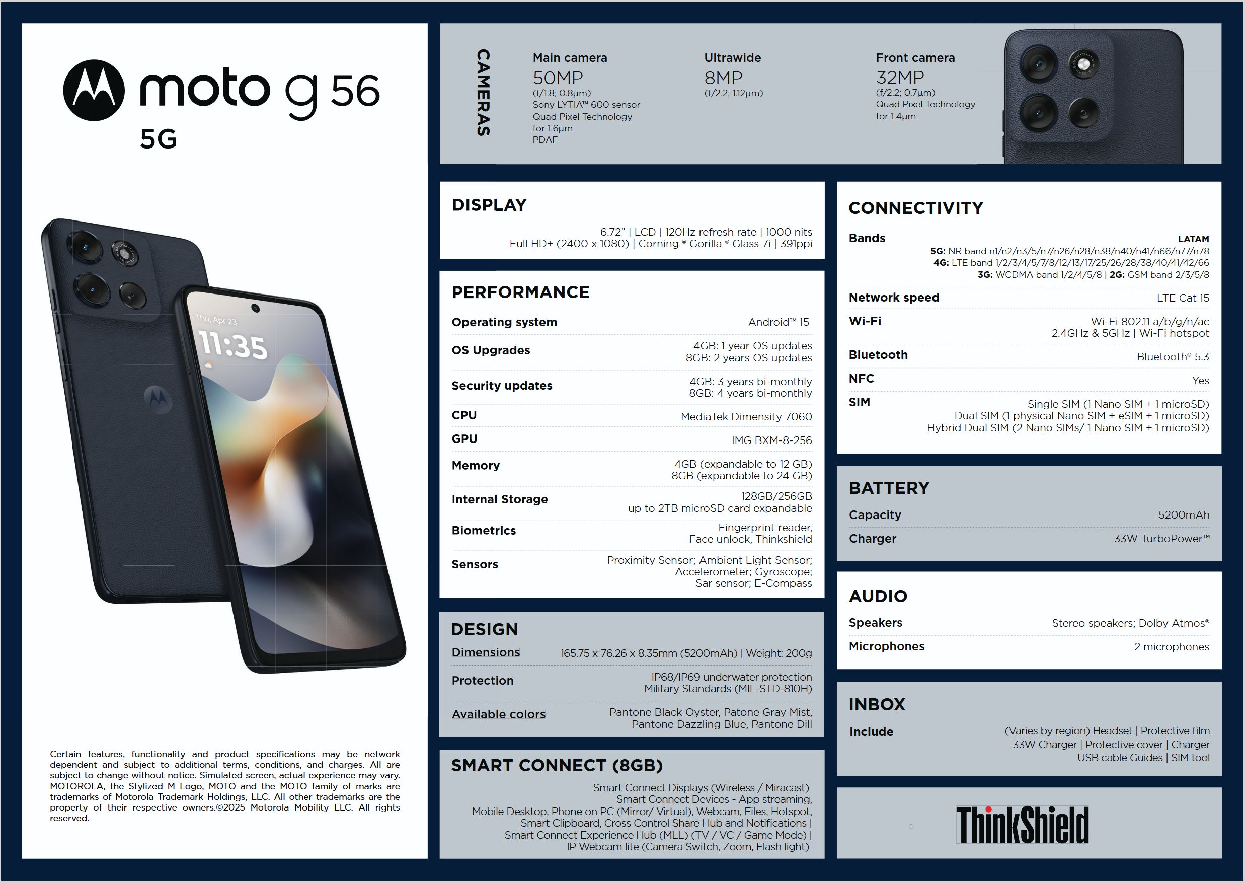 Moto G56 características