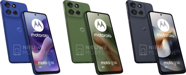 Motorola Moto G56 se filtra en fotos oficiales en tres colores