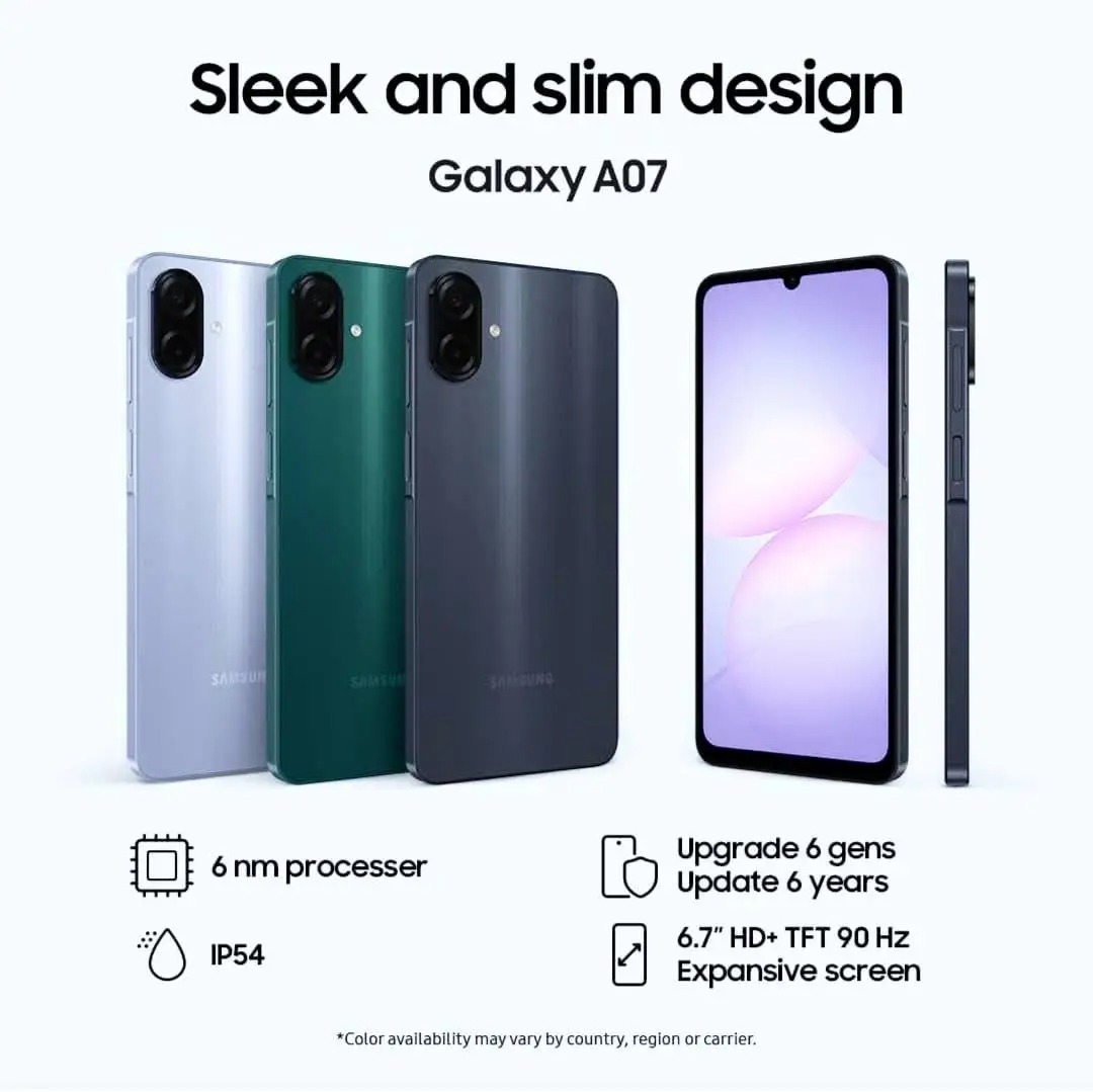 Especificaciones Galaxy A07 filtradas