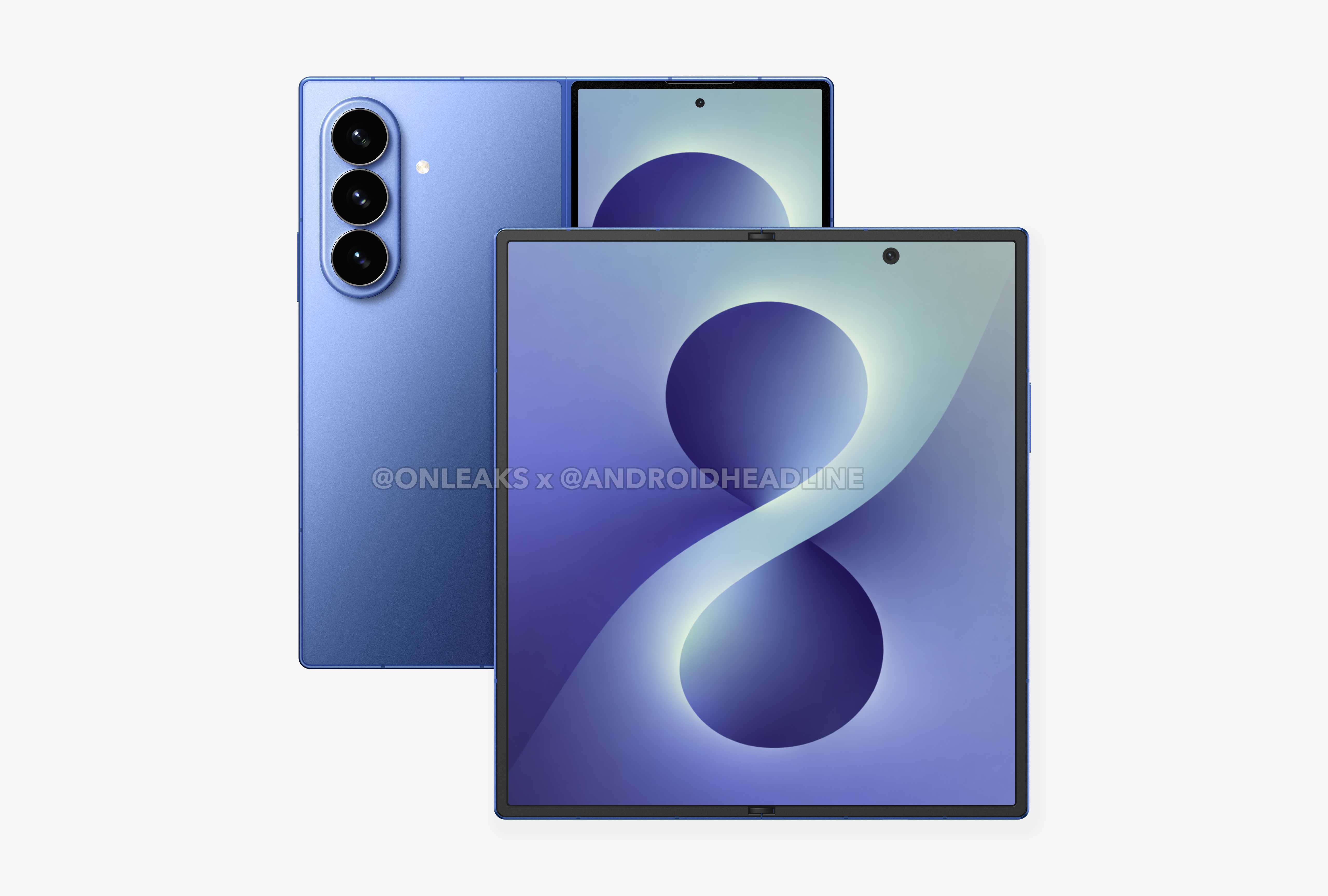 Render del Galaxy Z Fold 8 y Fold 8 Ultra