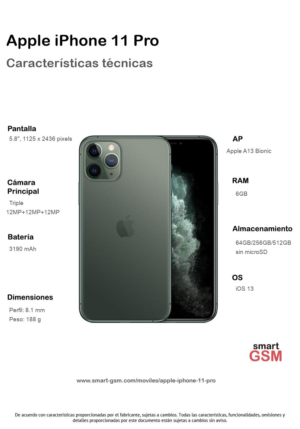 Apple iPhone 11 Pro Ficha Técnica, Precio y Opiniones - CERTIDEAL