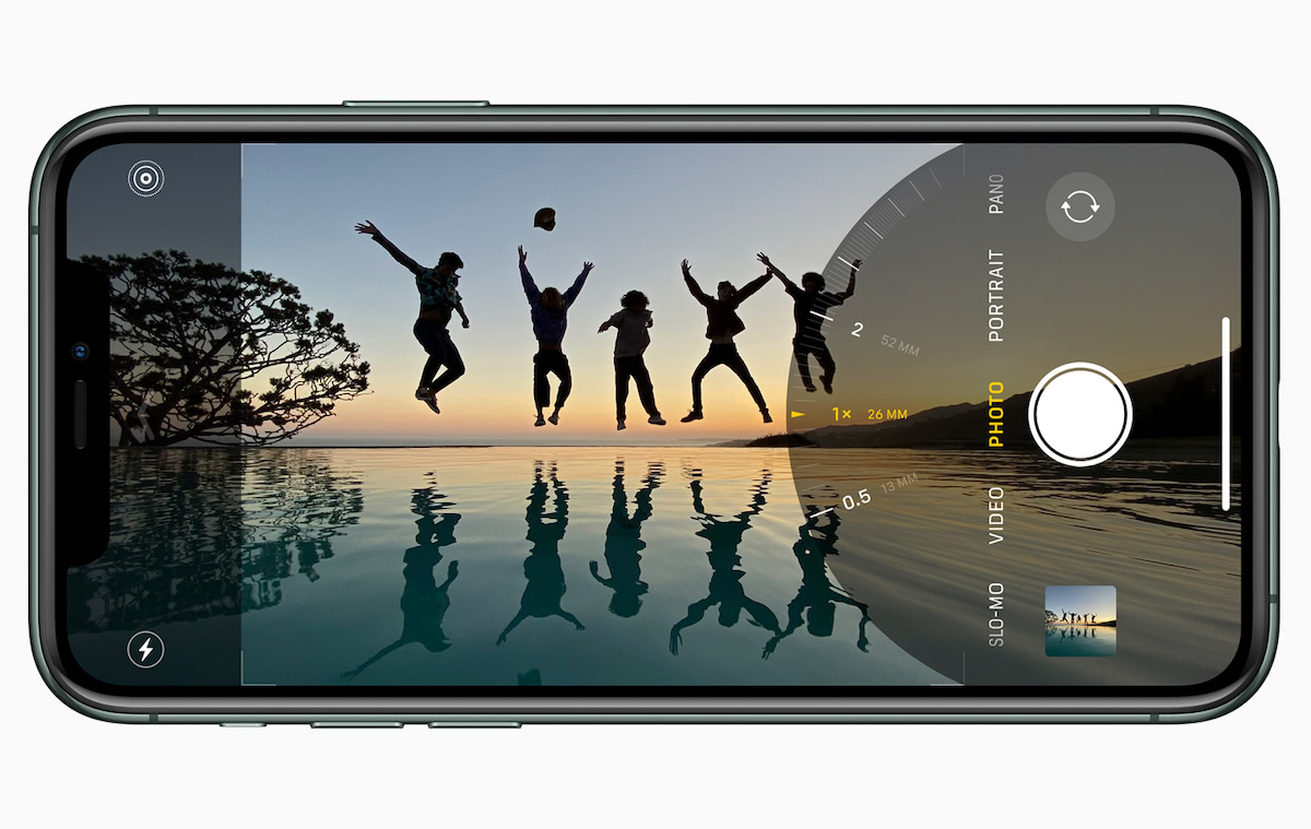 UI de cámara del iPhone 11 Pro y 11 Pro Max