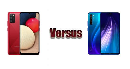 samsung a02s vs redmi note 8