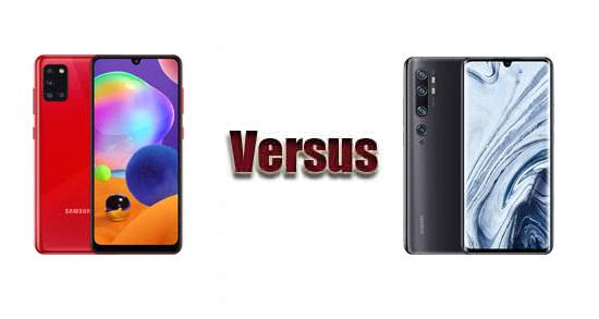 xiaomi redmi note 10 pro vs samsung a31