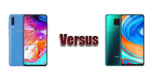 redmi note 9 pro vs samsung a70